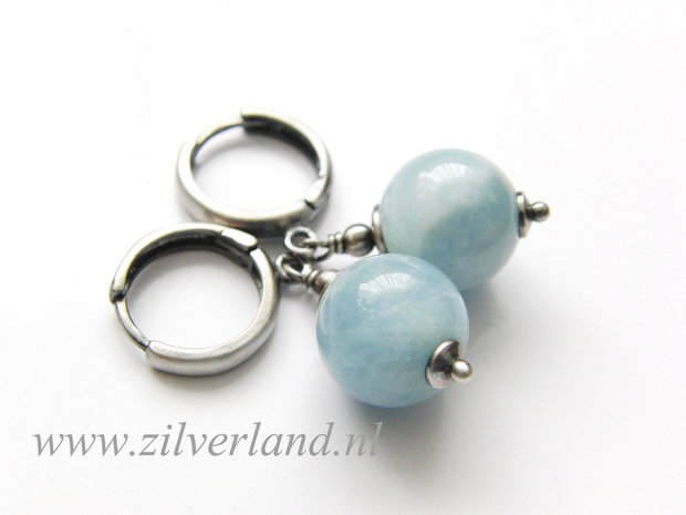 Handgemaakte Oorbellen met Aquamarijn