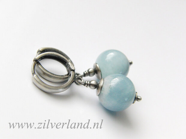 Handgemaakte Oorbellen met Aquamarijn