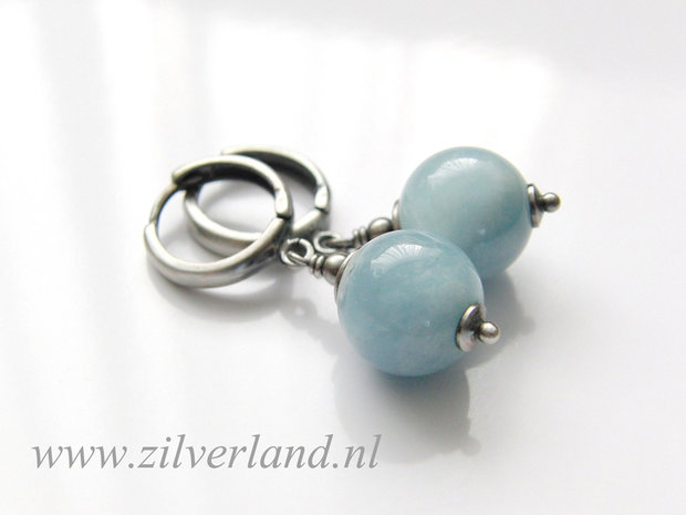 Handgemaakte Oorbellen met Aquamarijn