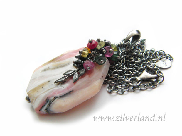 Hangemaakte Edelstenen Hanger Roze Opaal