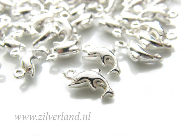 1 Stuk Sterling Zilveren Bedel- Dolfijn