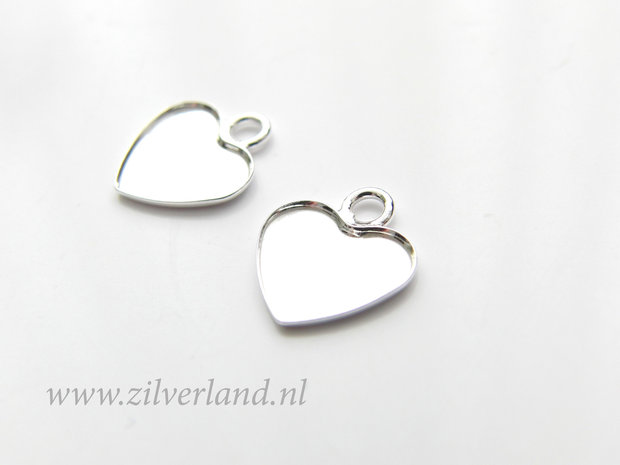Sterling Zilveren Hanger voor Swarovski Hart Kristallen of UV Hars/Resin