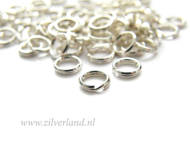 10 Stuks 6mm Sterling Zilveren Splitringetjes
