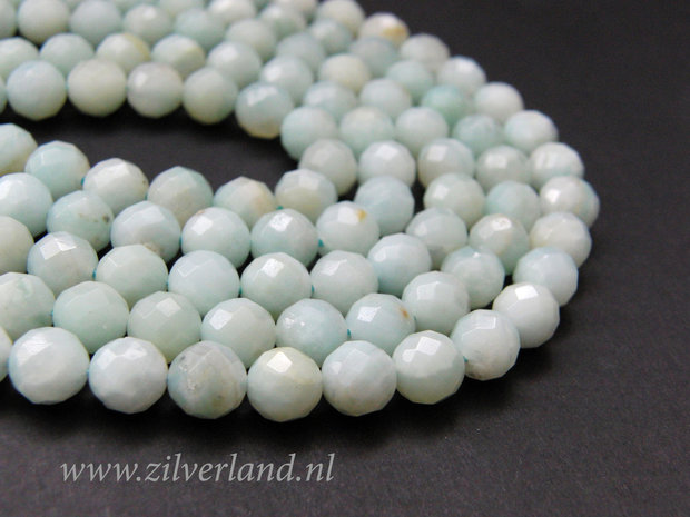 8mm Amazoniet Edelstenen Kralen- Facet