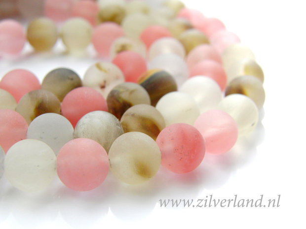 8mm Fire Cherry Kwarts- Mat