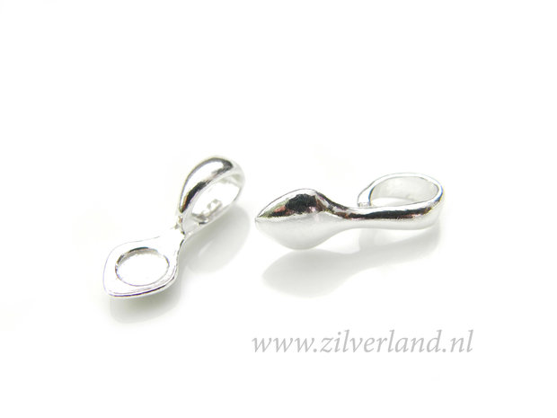 1 Stuk Sterling Zilveren Hangeroog, Bail met Verlijmplaatje