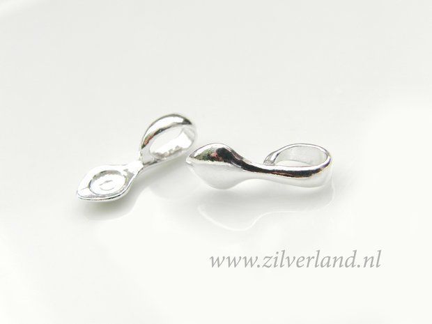 1 Stuk Sterling Zilveren Hangeroog, Bail met Verlijmplaatje