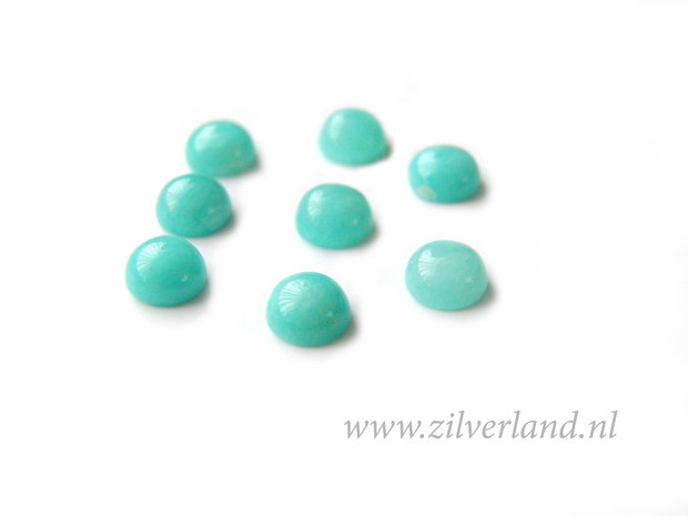 1 Stuk 6mm Amazoniet Cabochon