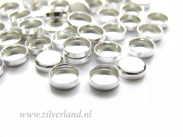 1 Stuk 6mm Sterling Zilveren Zetbakje
