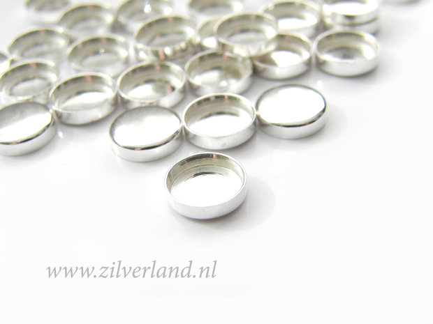 1 Stuk 8mm Sterling Zilveren Zetbakje