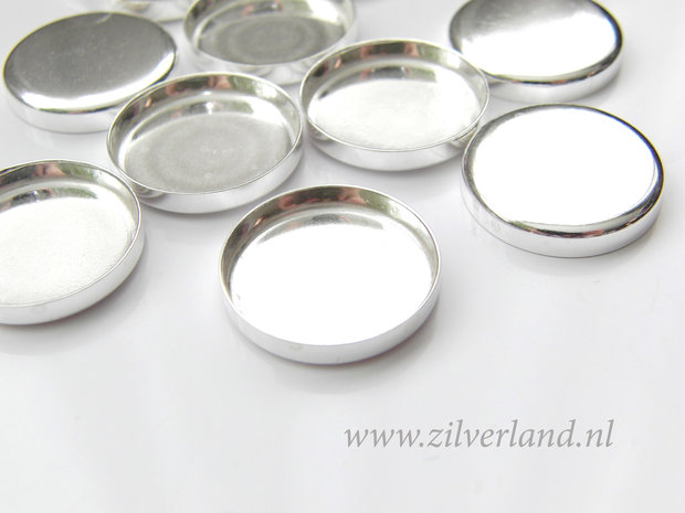 1 Stuk 20mm Sterling Zilveren Zetbakje