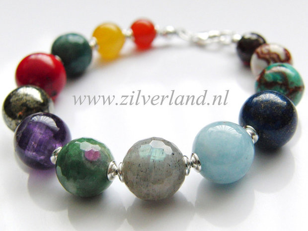 Zilveren Armband met Edelstenen