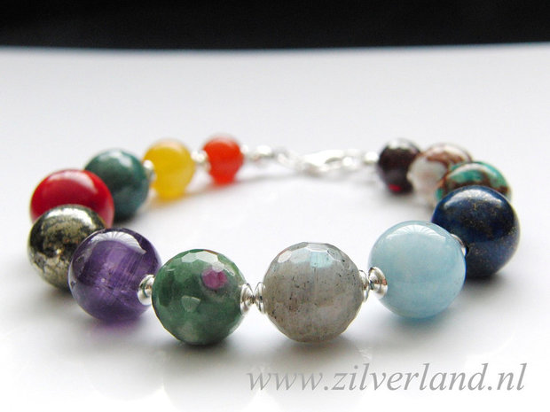 Zilveren Armband met Edelstenen
