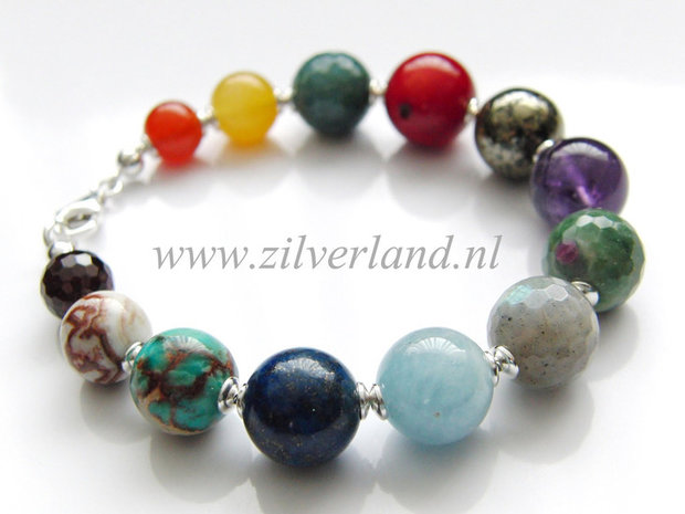 Zilveren Armband met Edelstenen
