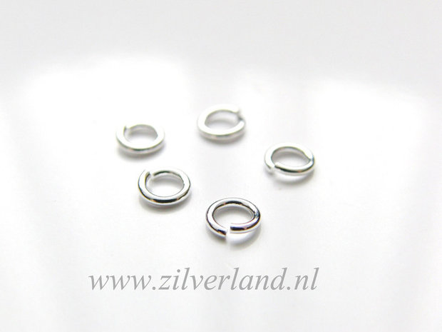 10 Stuks 0,80x4,40mm Sterling Zilveren Montagering