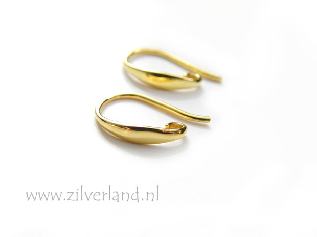 Sterling Zilveren Oorhaakjes- Verguld