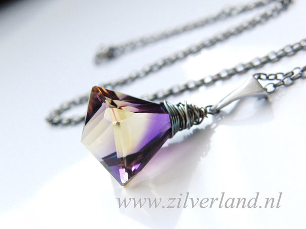 -Sterling Zilveren Ketting met Ametrien