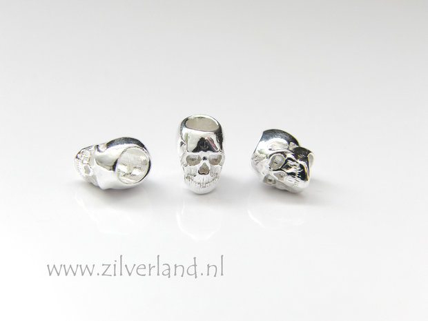 1 Stuk Sterling Zilveren Spacer- Schedel