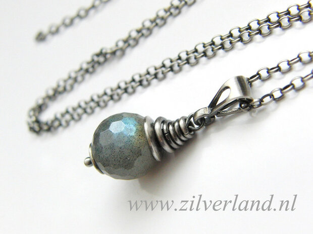 Zilveren Ketting met Labradoriet