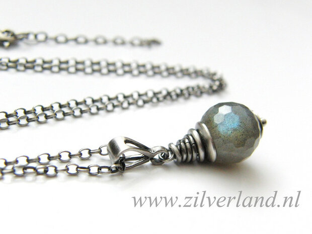 Zilveren Ketting met Labradoriet