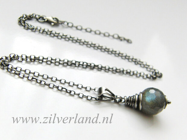 Zilveren Ketting met Labradoriet