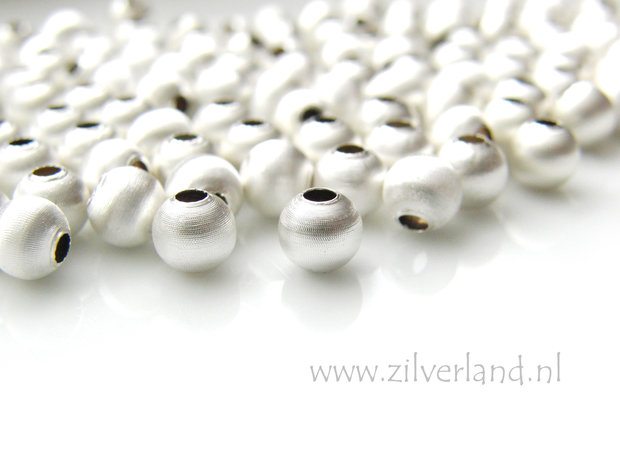 10 Stuks 6mm Sterling Zilveren Kralen- Gesatineerd