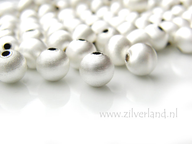 10 Stuks 8mm Sterling Zilveren Kralen- Gesatineerd