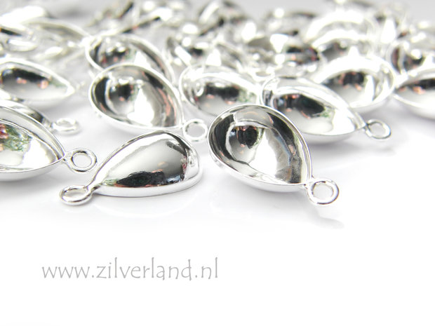 14mm Sterling Zilveren Hanger voor UV Hars/Resin of Swarovski Druppel