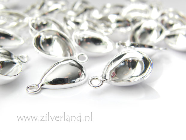 14mm Sterling Zilveren Hanger voor UV Hars/Resin of Swarovski Druppel