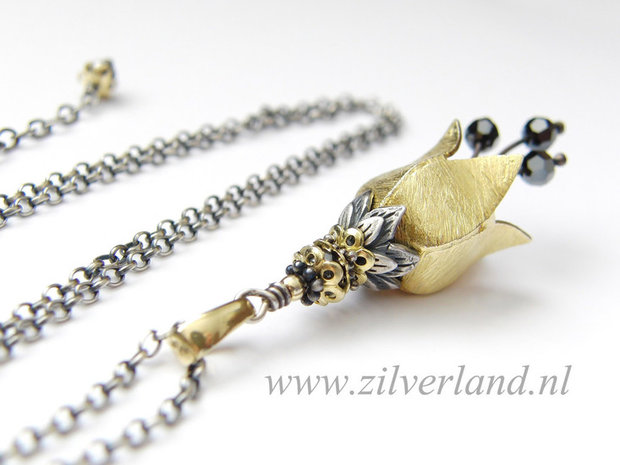 Sterling Zilveren Ketting "Bloemenkelkje"