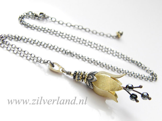 Sterling Zilveren Ketting "Bloemenkelkje"