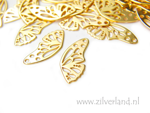 Sterling Zilveren Hanger- Vlindervleugel Verguld