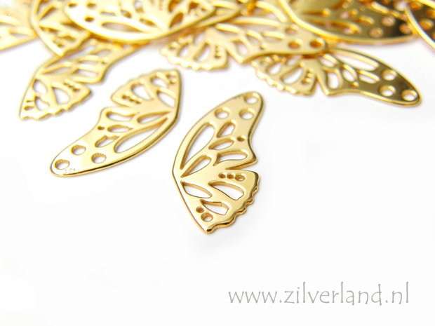 Sterling Zilveren Hanger- Vlindervleugel Verguld
