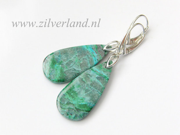 Oorbellen met Chrysocolla