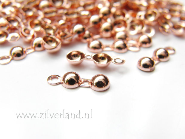 10 Stuks Sterling Zilveren Kalotjes- Rose Verguld