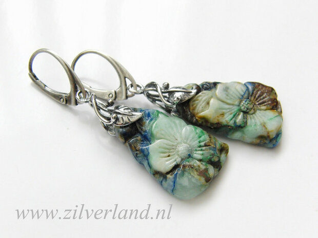 Edelstenen Oorbellen met Chrysocolla
