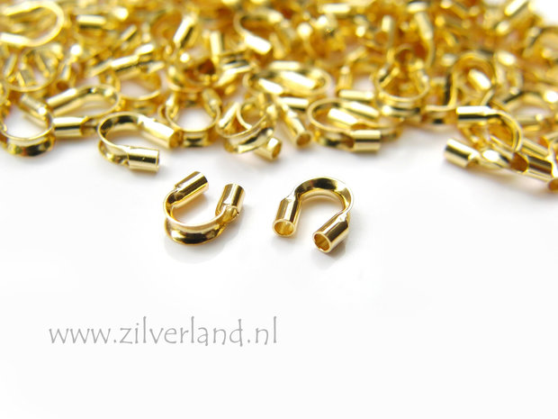 10 Stuks Sterling Zilveren Draadbeschermer- Verguld