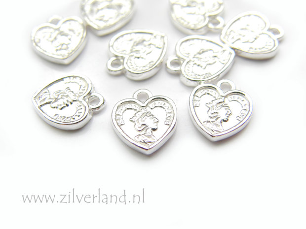 1 Stuk Sterling Zilveren Hangertje Hartje Klein