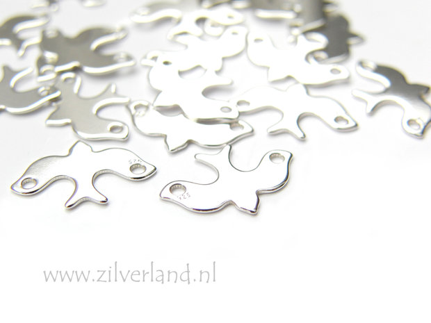 Sterling Zilveren Hanger/Connector- Vogel