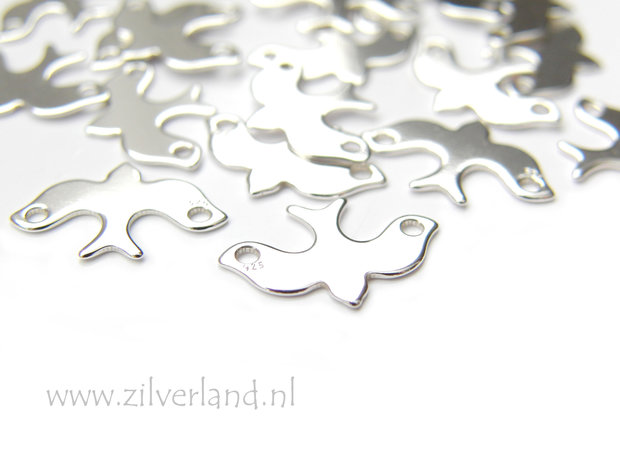 Sterling Zilveren Hanger/Connector- Vogel