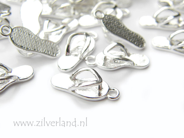 1 Stuk Sterling Zilveren Hanger- Teenslipper