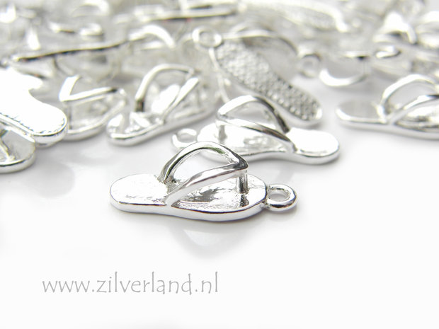 1 Stuk Sterling Zilveren Hanger- Teenslipper