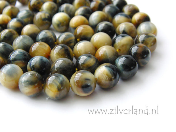 10mm Blauw-Geel Tijgeroog Edelstenen Kralen