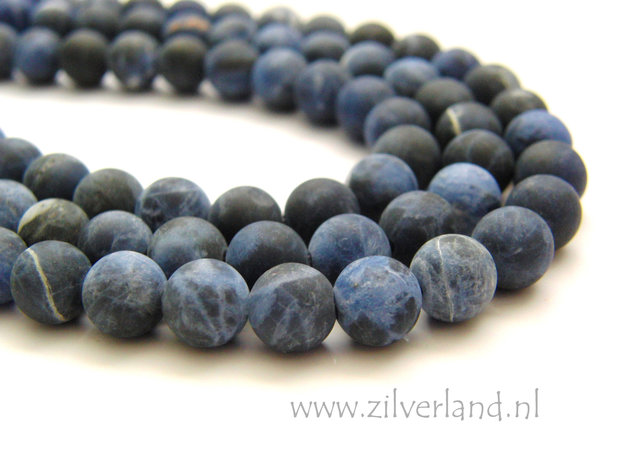 8mm Sodaliet Edelstenen Kralen- Mat