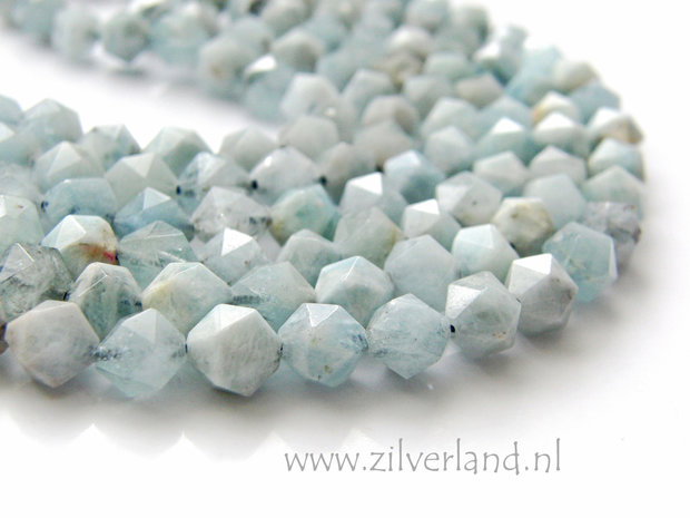 8mm Aquamarijn Edelstenen Kralen- Facet