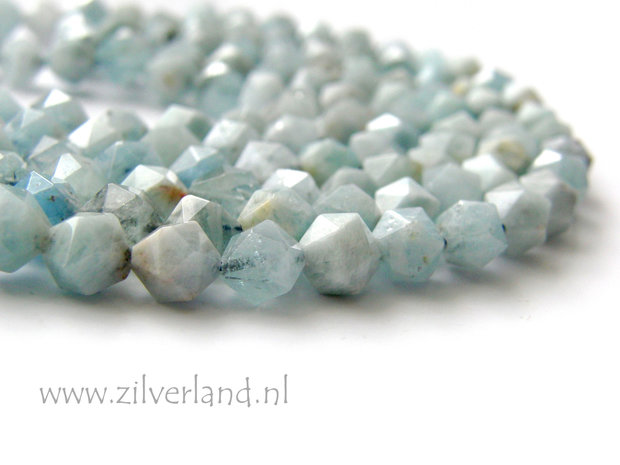 8mm Aquamarijn Edelstenen Kralen- Facet