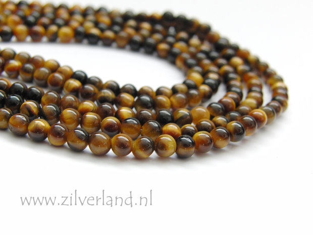 4mm Tijgeroog Edelsteen Kralen