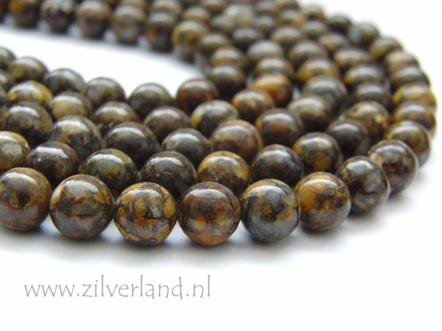 8mm Bruine Peruaanse Opaal Edelstenen Kralen