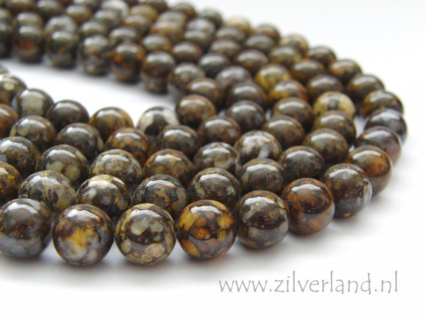 10mm Bruine Peruaanse Opaal Edelstenen Kralen