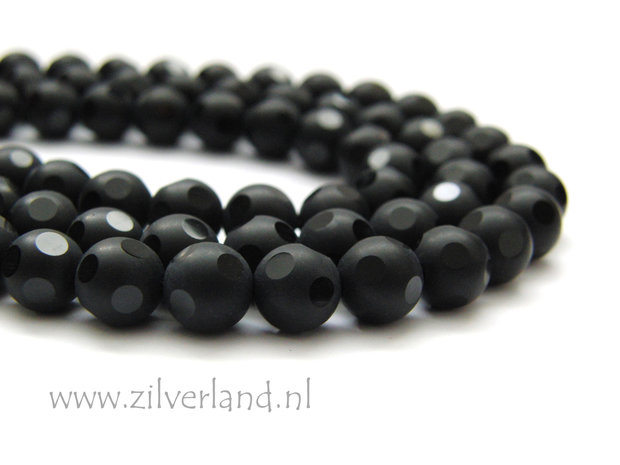 8mm Onyx Edelsteen Kralen Mat/Glad- Facet